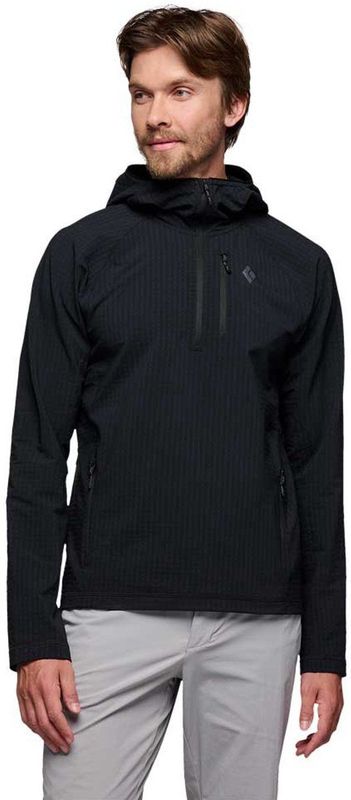 Black Diamond - Coefficient Storm - Fleecevest - Zwart - DWR-geïmpregneerd, Capuchon