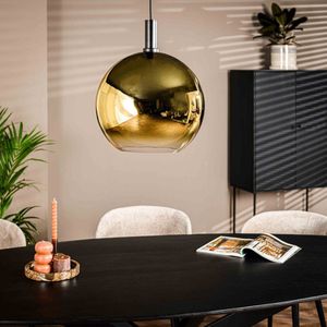 Hanglamp Goud - Glas - 40x40x180cm - Hanglamp Pitney - Giga Meubel
