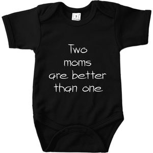 Two moms are better than one - Maat 80 - Romper zwart