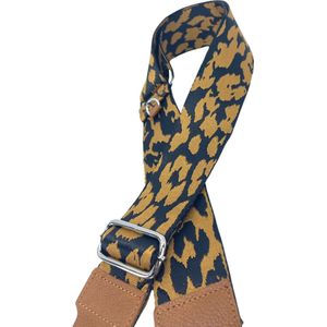 Schoudertas band - Hengsel - Bag strap - Fabric straps - Boho - Chique - Chic - Oranje luipaardstijl