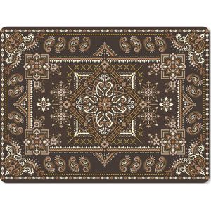 Muismat - Mousepad - Perzisch Tapijt - Vloerkleed - Patronen - Bruin - 23x19 cm - Muismatten