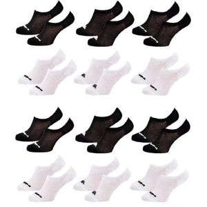 Kappa kousenvoetjes invisible dames black & white 12 paar maat 36/41