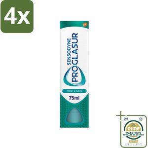 Sensodyne - Tandpasta - Proglasur Fresh & Clean - Dagelijkse Bescherming - 75 ml - Voordeelverpakking - 4 stuks - Tanderosie - Gevoelige tanden