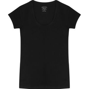 Claesen's® - Dames T-Shirt SS - Zwart - 95% Katoen - 5% Lycra