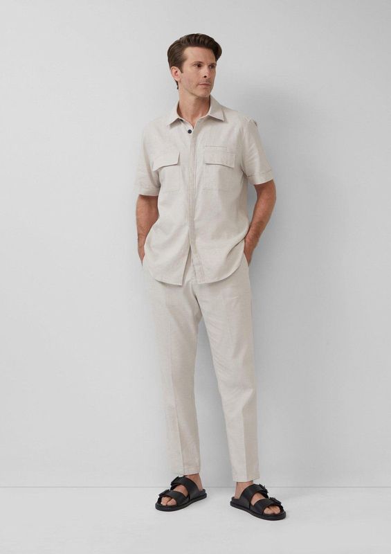 Chino Broek - Relaxed Fit - Linnenmix