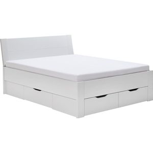 Beddenreus Basic Bed Space met hoofdbord en opbergladen - 160 x 200 cm - wit