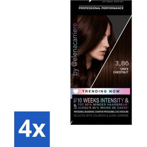Syoss - Haarverf - 3-86 Onyx Chestnut - 1 Haarkleuring - Voordeelverpakking - 4 stuks