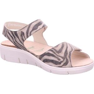 SOLIDUS - Sandalen - dames - Honey 76010-40352 - Zebra, natur - maat EU: 38 2/3 en UK: 5,5