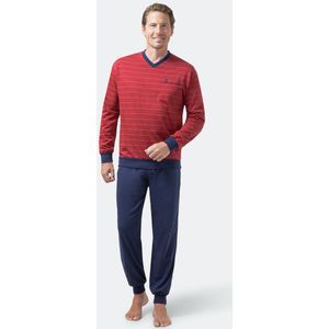 Rode heren pyjama strepen Hajo - Rood - Maat - 62