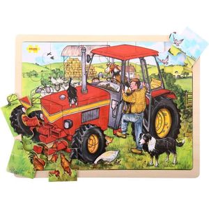 Bigjigs 24 Piece Puzzle Tray - Tractor