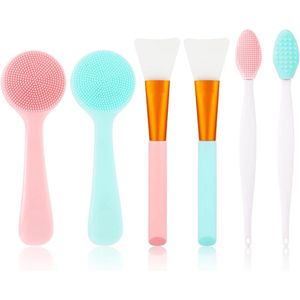 6Pcs Huidverzorging Exfoliator Tool - Silicone Face Scrubber - Blackhead Exfoliator Brush - Silicone Face Mask Brush - Exfoliating Brush voor Alle Huidtypes