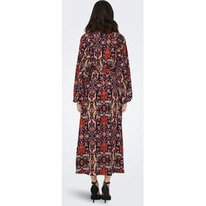 Onlcarla life midi wrap dress ptm Black nomadic vision