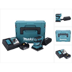 Makita DBO 481 RT1J Accuschuurmachine 18 V 112 x 102 mm + 1x oplaadbare accu 5.0 Ah + lader + Makpac