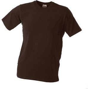 James and Nicholson Unisex Elastische Tee (Bruin)