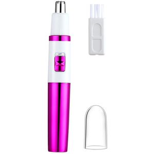 Neustrimmer Mannen En Vrouwen - Neushaartrimmers - Tweezijdig Snijmes + 6600 Tpm Motor - 1 Stuks - Voor Neus, Oren, Wenkbrauwen + Roze Lila