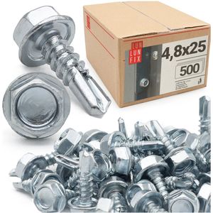 LUN FIX - DIN7504K schroef zelftappende 4.8x25 ZN - voor het bevestigen van materialen - 500 stuks