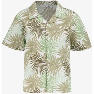 Name It jongens shirt met botanische print groen - Maat 146/152