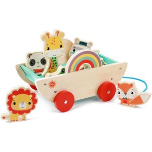 Fisher Price Bolderkar met Dieren Hout