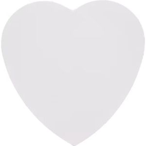 Schildersdoek canvas hart vorm - Wit - Canvas / Hout - 29 x 1,5 x 29 cm - Set van 2 - Schilderdoek - Shilderscanvas - Shildercanvas - Canvas - Schilderen - Kunst - Creatief - DIY