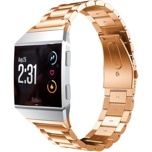 Roestvrij stalen armband compatibel met Fitbit Ionic - Rose