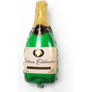 Folie ballon Champagne XL, Groen, Verjaardag, Happy Birthday, Feest, Party, Wedding, Decoratie, Versiering