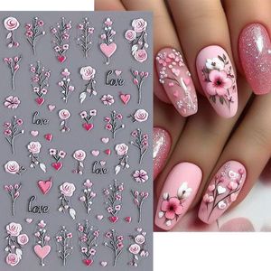 5D Reliëf Nagelstickers | Nail Art | Bloemen | Manicure Set