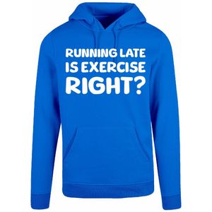 7311 - Hoodie - Running late-Cobalt Blue-XL