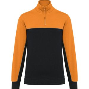WK. Designed To Work Ecologische uniseks sweater met ritskraag WK404 - Black / Orange - 3XL