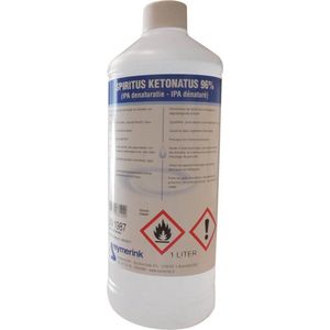 Reymerink - Alcohol 96% Spiritus Ketonatus 1000ml | Desinfectie voor PMU, Tattoo, Beauty, Styliste, Kapper Studio & Laser Salon Huisarts Tandarts Praktijk | Laserkliniek | Desinfectiemiddel | Desinfectiespray | Pure Alcohol | Tatoeage Praktijk