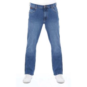 Wrangler Heren Jeans Broeken Texas Stretch regular/straight Fit Blauw Volwassenen Denim Jeansbroek