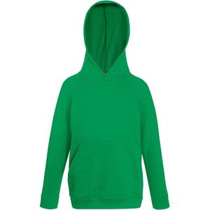 Fruit Of The Loom Kinderen Unisex Lichtgewicht Sweatshirt Met Capuchon / Hoodie (Kelly Groen)