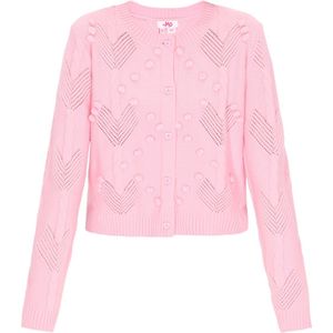 MYMO - Gebreid Vest - Rosé - Lange Mouw - Normale Pasvorm