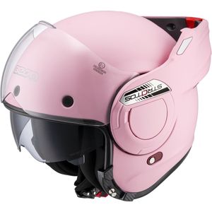BEON B707 Stratos Motorhelm - XL - Systeemhelm met Zonnevizier - 180º Verstelbare integraalhelm - Jethelm - Mat Roze