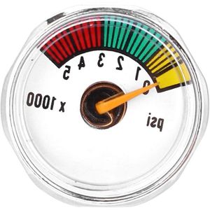 1/8"" NPT Pressure Gauge Compressor Pressure Gauge Air Oil Pressure Gauge for Paintball PCP Air Rifle (Size : 5000psi)