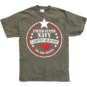 Top Gun School Vintage T-Shirt SH-1-15278-H24-9 Olive-S