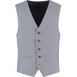 Gents - Gilet heren - Gilet - Polyblend - Zilvergrijs - Maat 56/3XL