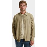 PME Legend Heren overhemd lange mouw groen (Maat: S) - Effen