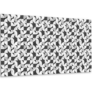 Tulup PVC Wandpaneel - Geometrische Mozaïek Vinyl Wandpaneel - 100 cm x 50 cm - Grijs Wandpaneel Zelfklevend - 1 stuk - Wandpaneel Zelfklevend - Marmer Wandpaneel - Vinyl Wandpaneel - Plaktegels Keuken en Badkamer