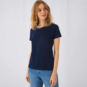 5 Pack B&C #E150 Ladies' T-shirt 100% katoen - Navy Blue - M