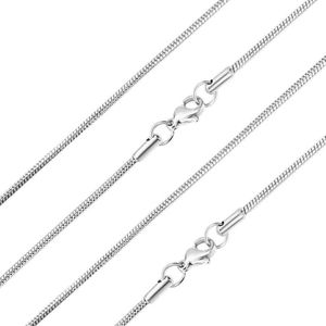 Fako Bijoux® - Ketting - Slang Schakel - Snake Chain - RVS - Stainless Steel - 2mm - 40cm - Zilverkleurig