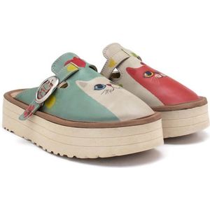 GOBY Cat Mood Clogs – Handmade – Vegan Leer – Dames – Maat 37
