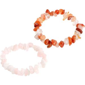 2 stuks Kristallen Armbanden - Onregelmatige Kristallen Armbanden - Elegante Damessieraden .