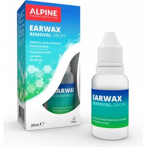 Alpine Oorsmeer Verwijderdruppels - Oorverzorging druppels verwijdert oorproppen - Oorsmeer verwijderen - Vegan oordruppels