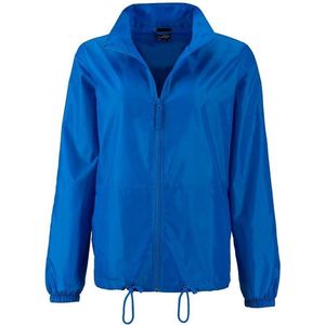 James and Nicholson Regenjas Dames Met Capuchon - Regenpak - Regenjas Dames Waterdicht - Regenjassen (Helder Blauw)