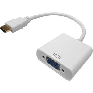 XIB HDMI naar VGA adapter / kabel voor pc/laptop/beamer / 1080p HD - Wit