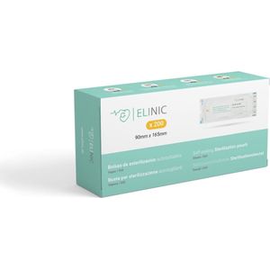 Sterilisatiezakjes 90 X 165 mm (200 stuks) autoclaaf zelfklevende zak. vaste zakken voor steriliseren, medische gebruiksvoorwerpen, nagel, schoonheidssalons, kapsalons, tattoo, enz.