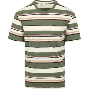 Anerkjendt - Akkikki T-shirt Streep Groen - Heren - Maat XL - Regular-fit
