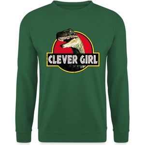Spreadshirt Jurassic World Raptor Clever Girl Mannen Sweater