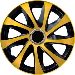 NRM DRIFT Extra - wieldoppen 16"" - Set van 4 stuks - goud/zwart