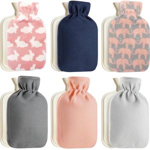 Warmwaterkruik met hoes - voor kinderen en volwassenen - 2 liter - willekeurig ontwerp